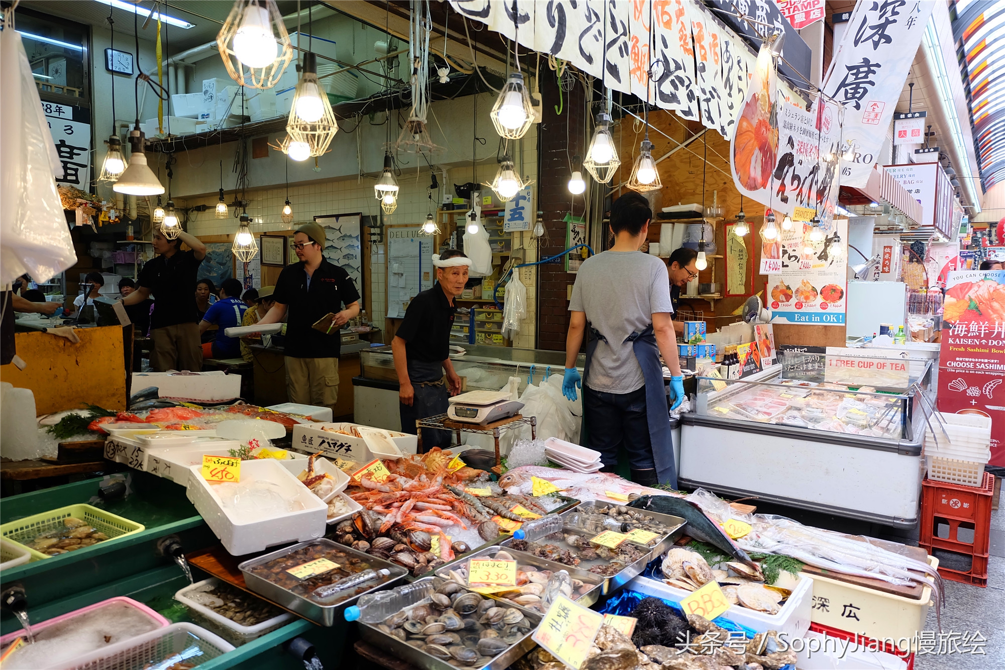 日本大黑门海鲜市场,日本大阪河豚