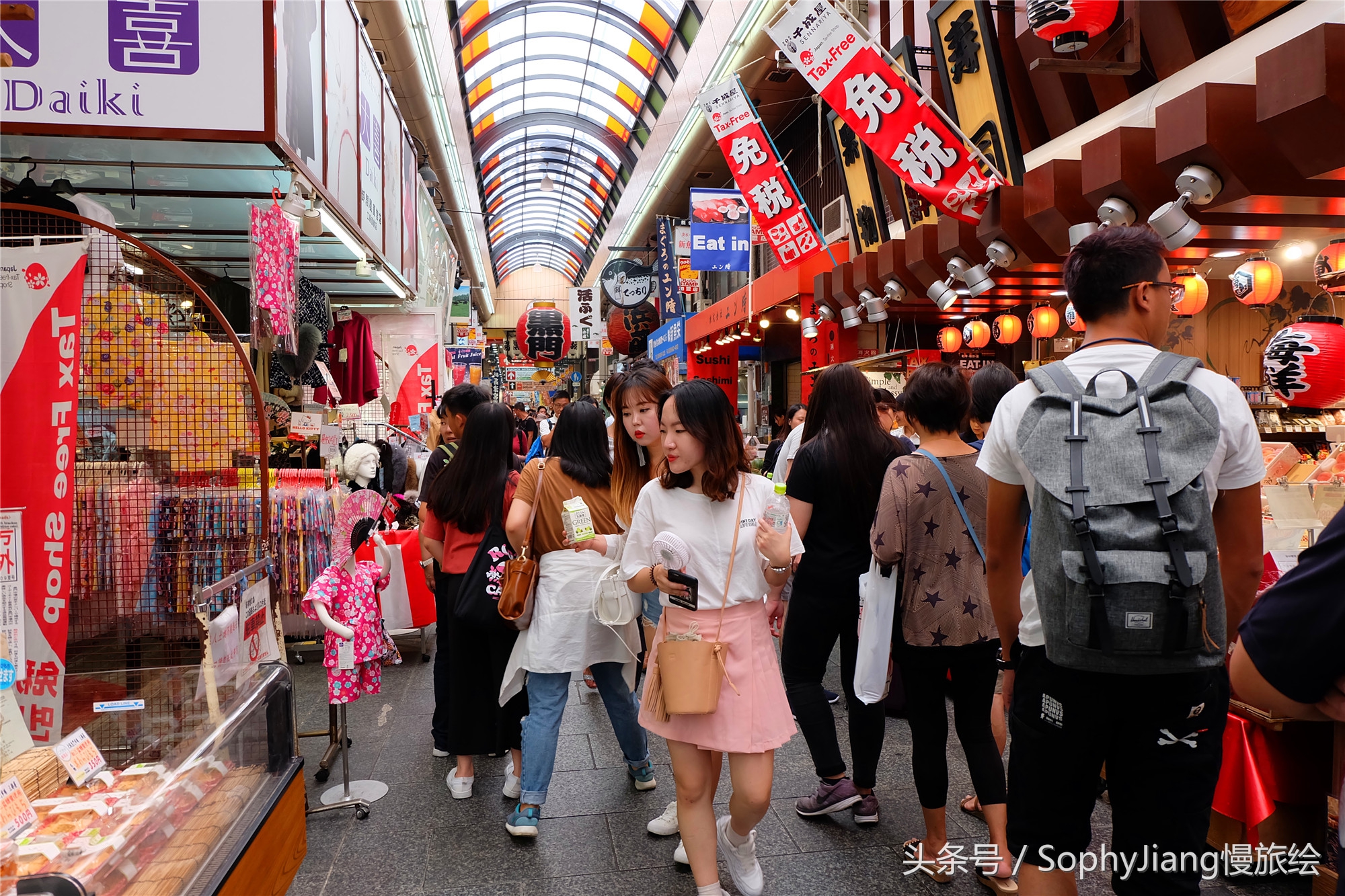 日本大黑门海鲜市场,日本大阪河豚