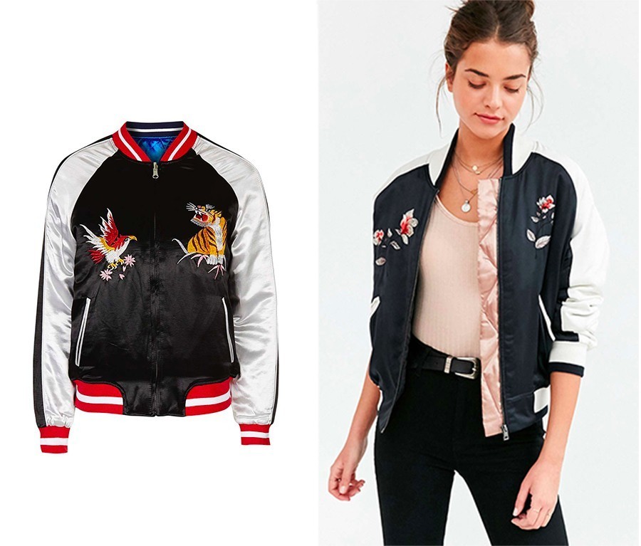 重磅刺绣夹克,朋克风刺绣夹克