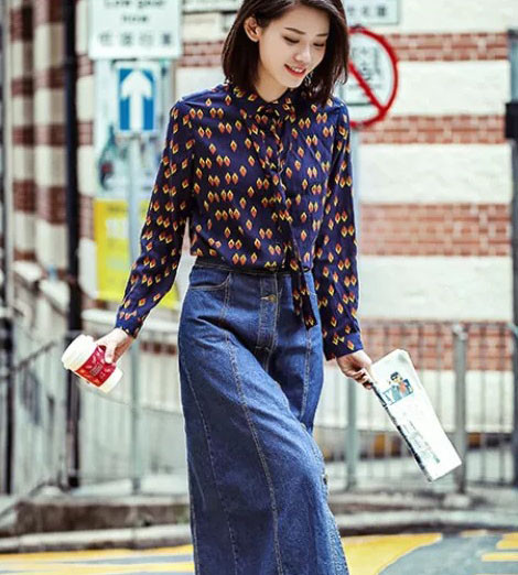 紧身牛仔穿出优雅气质,牛仔系类穿出大牌感觉