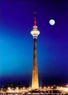 天津海河边赏月,天津滨海赏月