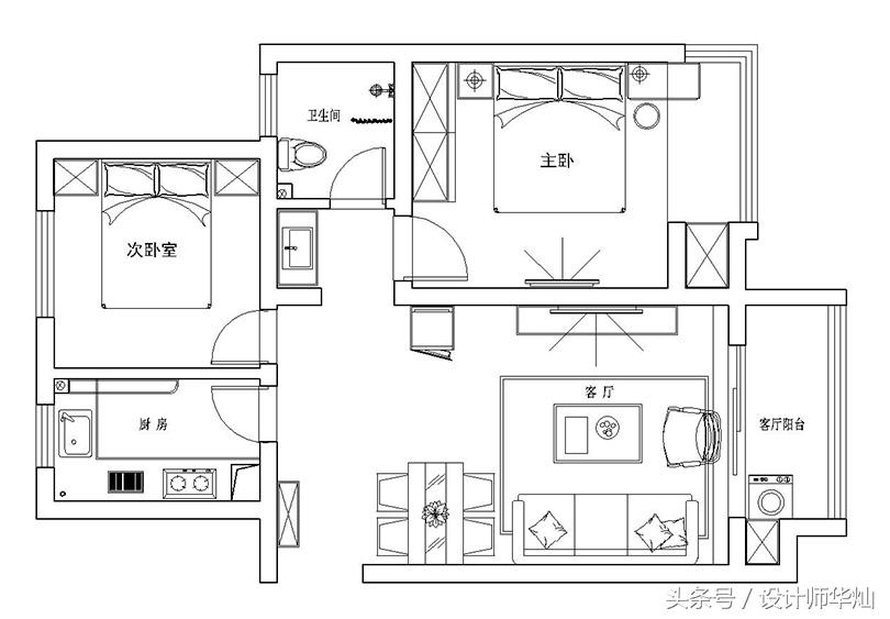 郑州海珀兰轩89平装修，沙发背景墙采用文化砖上墙，美观大方