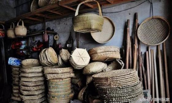 竹器怀旧老物件,民间传统工艺竹椅