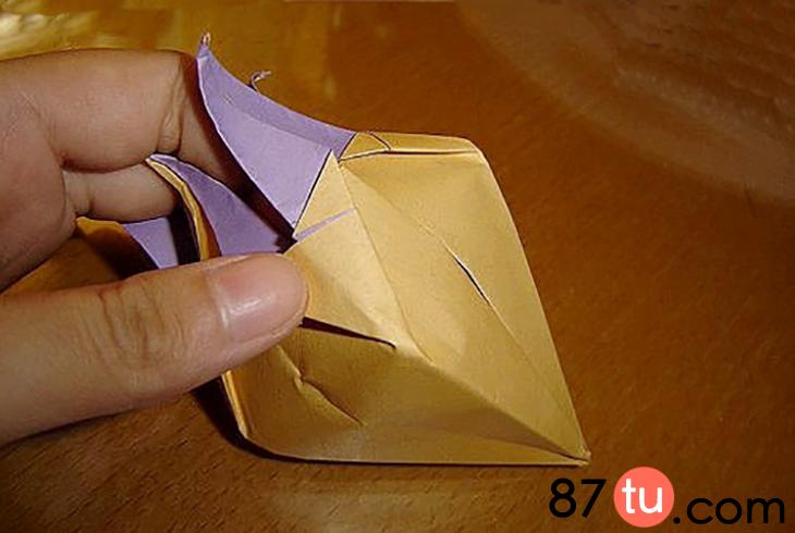 花折纸教程铃兰,铃兰折纸花花教程