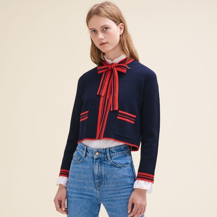 条纹毛衫怎么织好看,条纹大毛衣怎么搭配