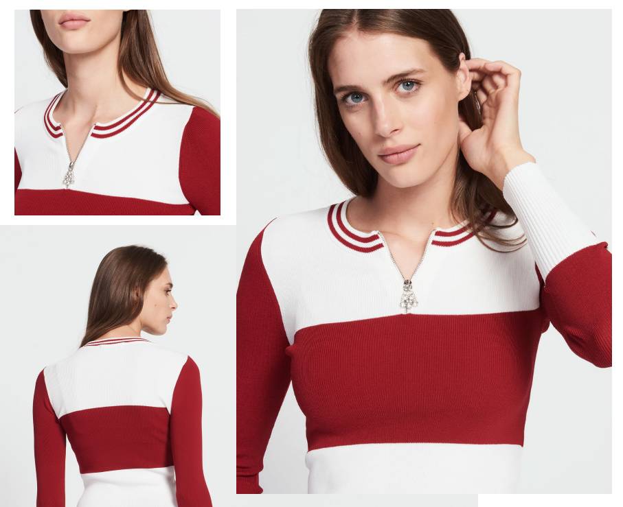 条纹毛衫怎么织好看,条纹大毛衣怎么搭配