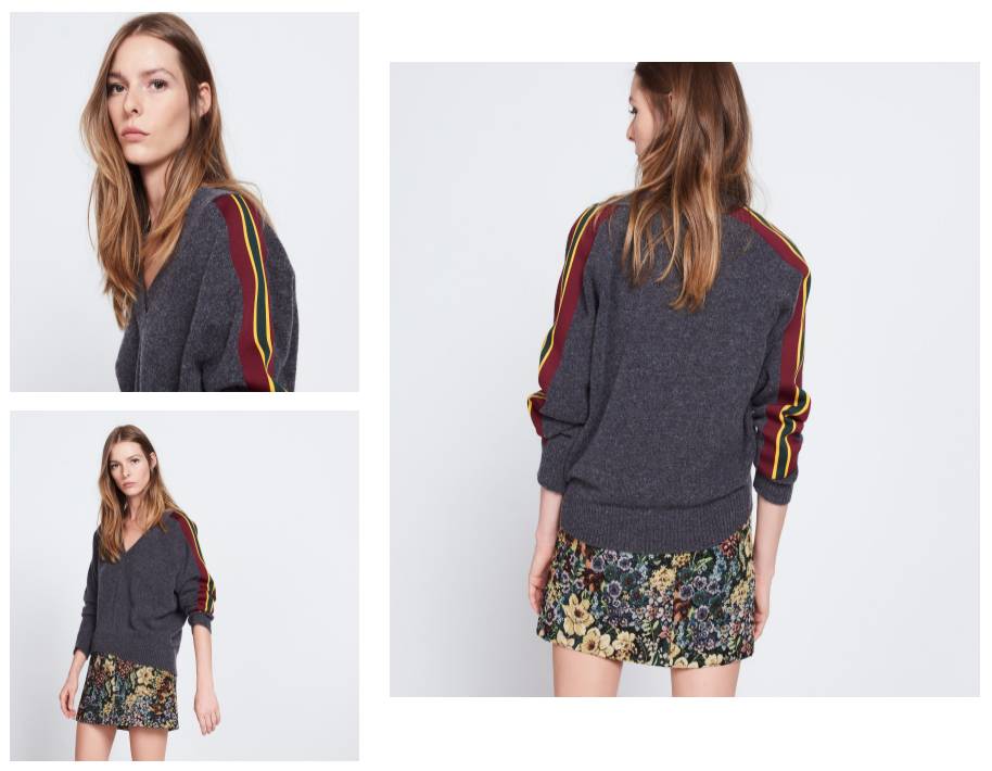 条纹毛衫怎么织好看,条纹大毛衣怎么搭配