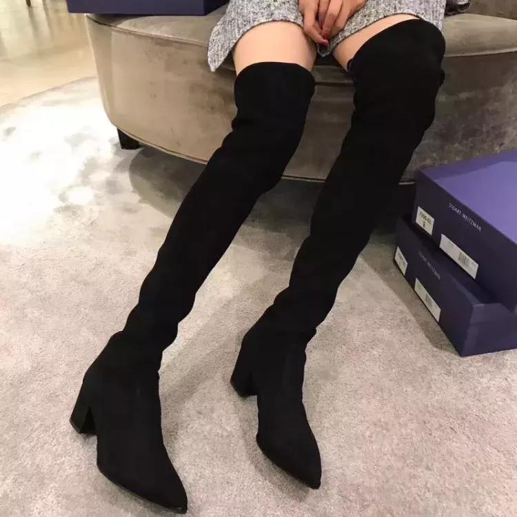 过膝靴需要买大一码吗,sw平底过膝靴推荐