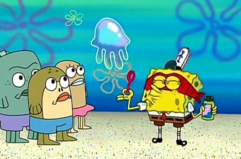 海绵宝宝哄小朋友不哭,海绵宝宝哄小朋友开心