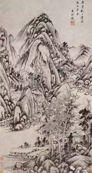 清代龚贤山水画高清大图,清代山水画名家作品欣赏