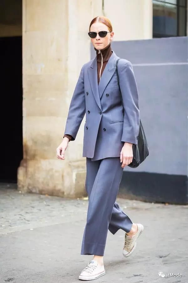 阔腿裤平底鞋,平底鞋阔腿裤搭配图片