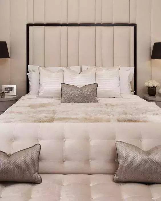 轻奢风床头背景墙软包款式大全,床头软包最新款设计