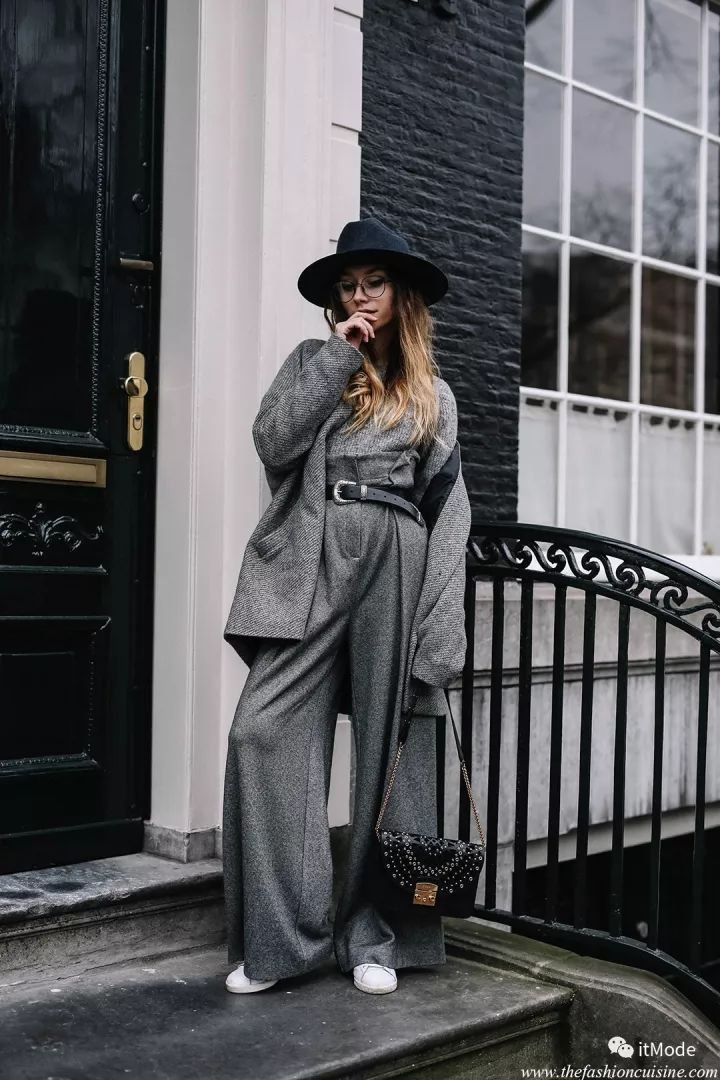 阔腿裤平底鞋,平底鞋阔腿裤搭配图片