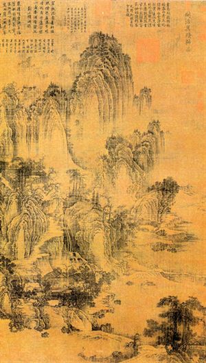 荆浩笔法论指的什么,荆浩山水笔法布置