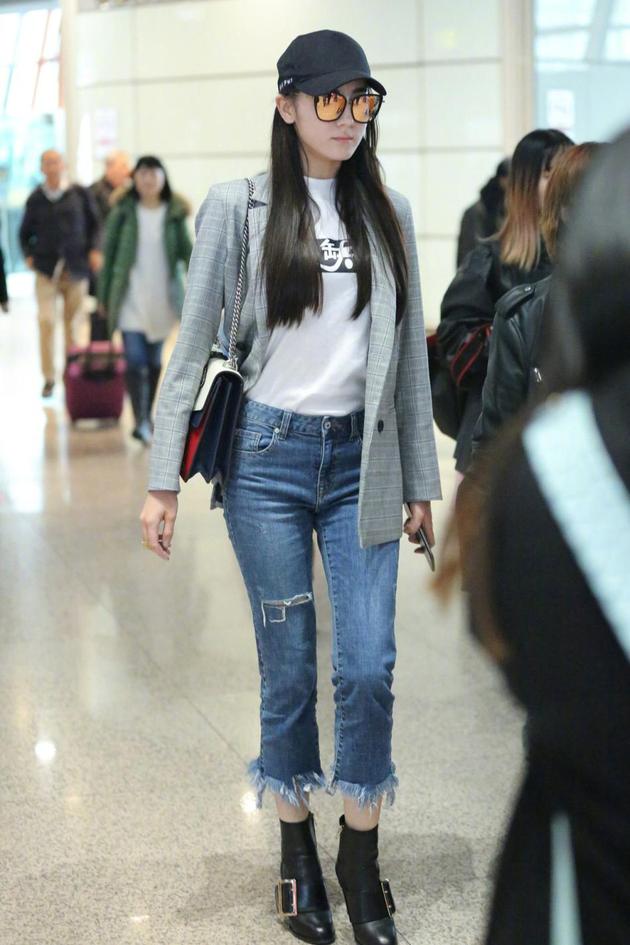 刘雯杨幂迪丽热巴气场,杨幂刘雯西装