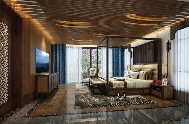 太原华洲装修效果图,复式500平方米现代新中式装修