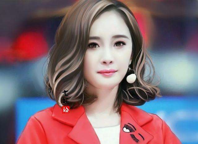 绘美人手绘女明星,手绘好看女孩