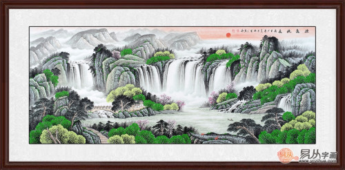 客厅就该挂有内涵的画，体验青翠瓦砾的艺术世界