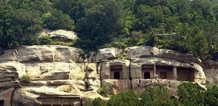 登龙山红叶图片大全,登高山顶赏风景