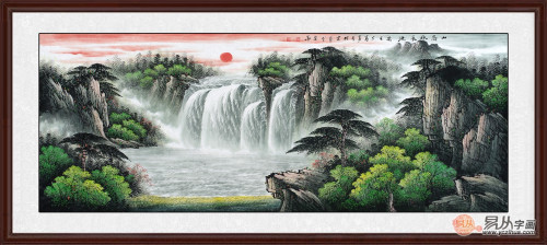 客厅就该挂有内涵的画，体验青翠瓦砾的艺术世界