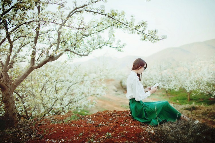 花季怎么拍好看,自由浪漫的人像照片
