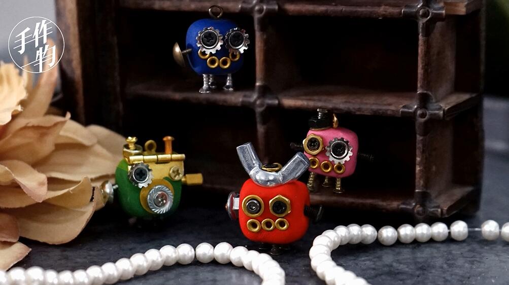 手工制作娇小可爱的软陶小机器人——图文分解