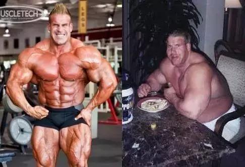 健美运动员停止健身一年后的样子,健美运动员减脂前后对比照