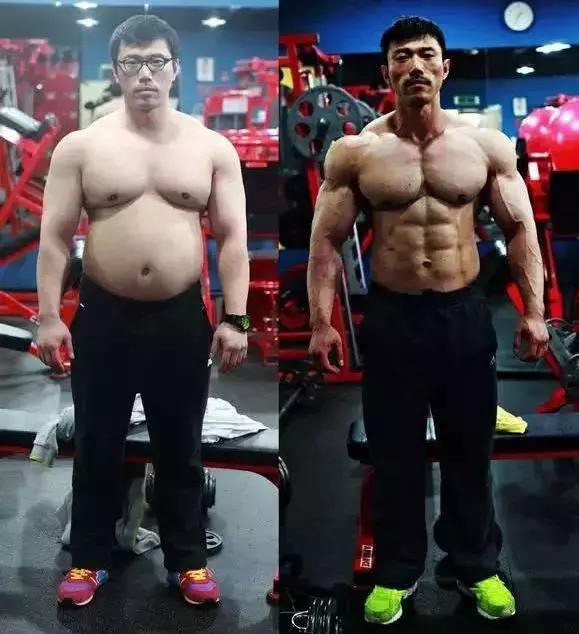 健美运动员停止健身一年后的样子,健美运动员减脂前后对比照