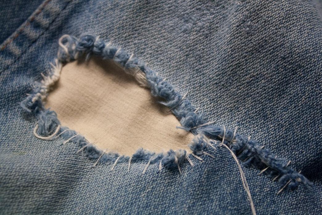 牛仔裤修补过程视频,牛仔裤破洞无痕修复贴