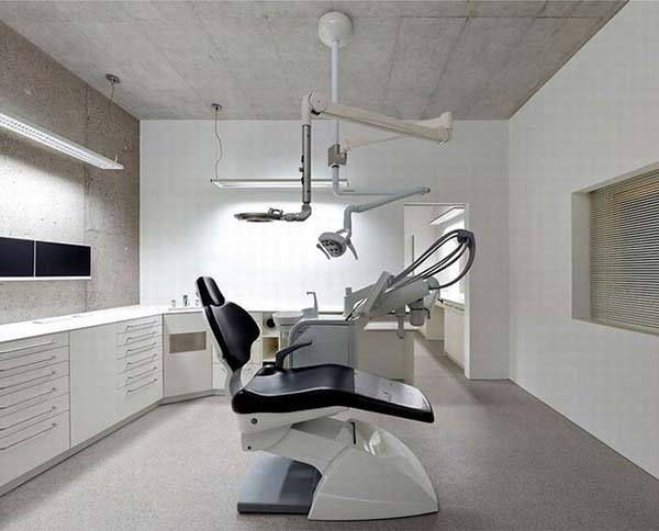 口腔诊疗室门诊设计,半开放式的口腔诊室设计