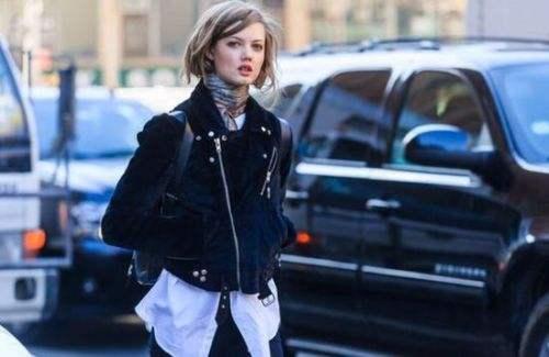 一件皮衣穿出多种时髦,一件皮衣多样穿搭