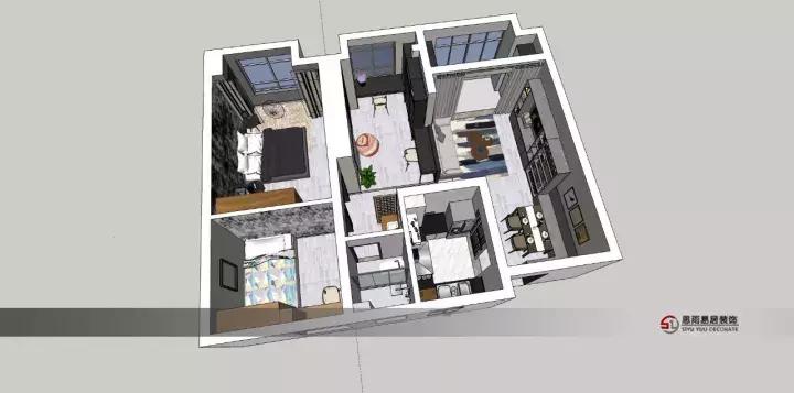 华建art上院107平米样板房,华建上院143平方装饰效果图