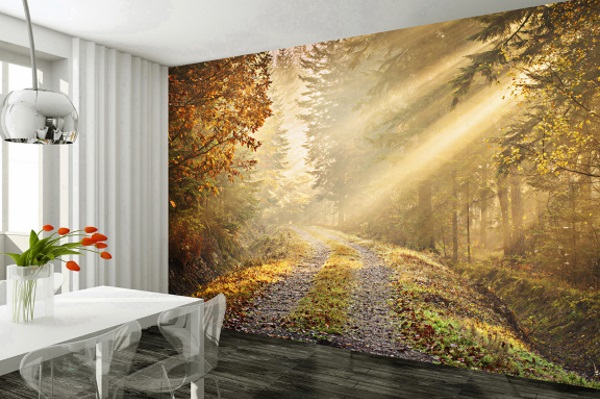 壁画卧室装修效果图,餐厅装修壁画效果图