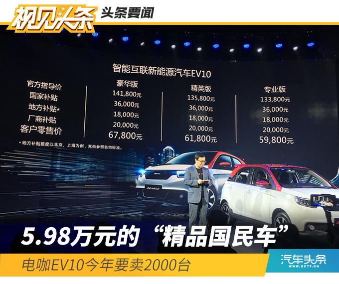 电咖ev10的同级车,5万元左右纯电动车ev
