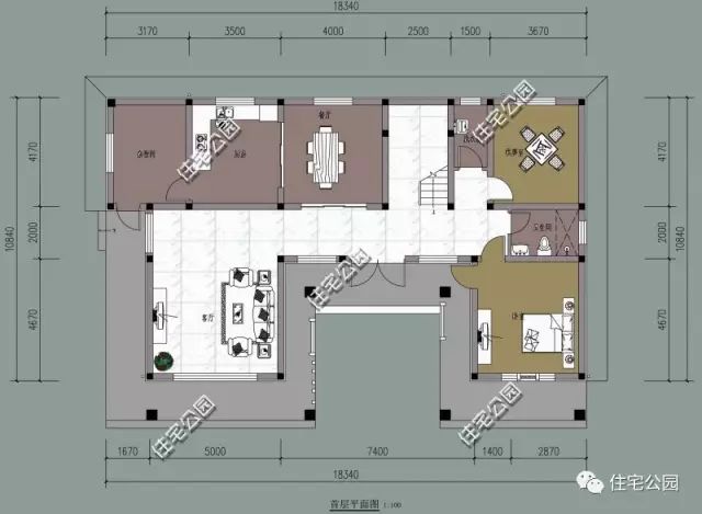 10米x11米现代别墅一层,17*10二层现代简约别墅