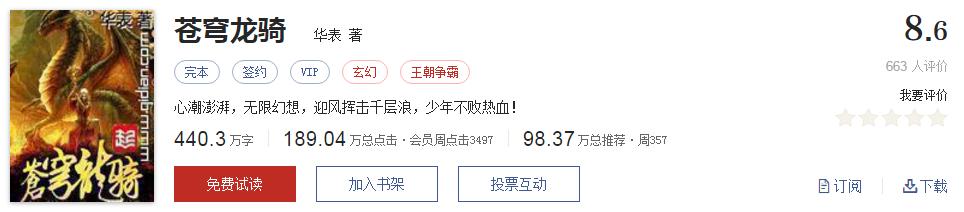 起点高分小说推荐,起点评分9.8以上的网络小说排行榜