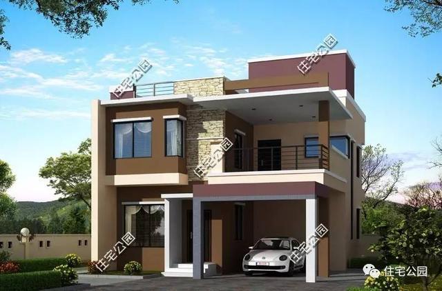 10米x11米现代别墅一层,17*10二层现代简约别墅