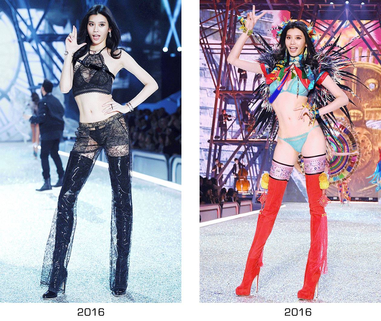 维密刘雯何穗高清图片,维密超模刘雯何穗