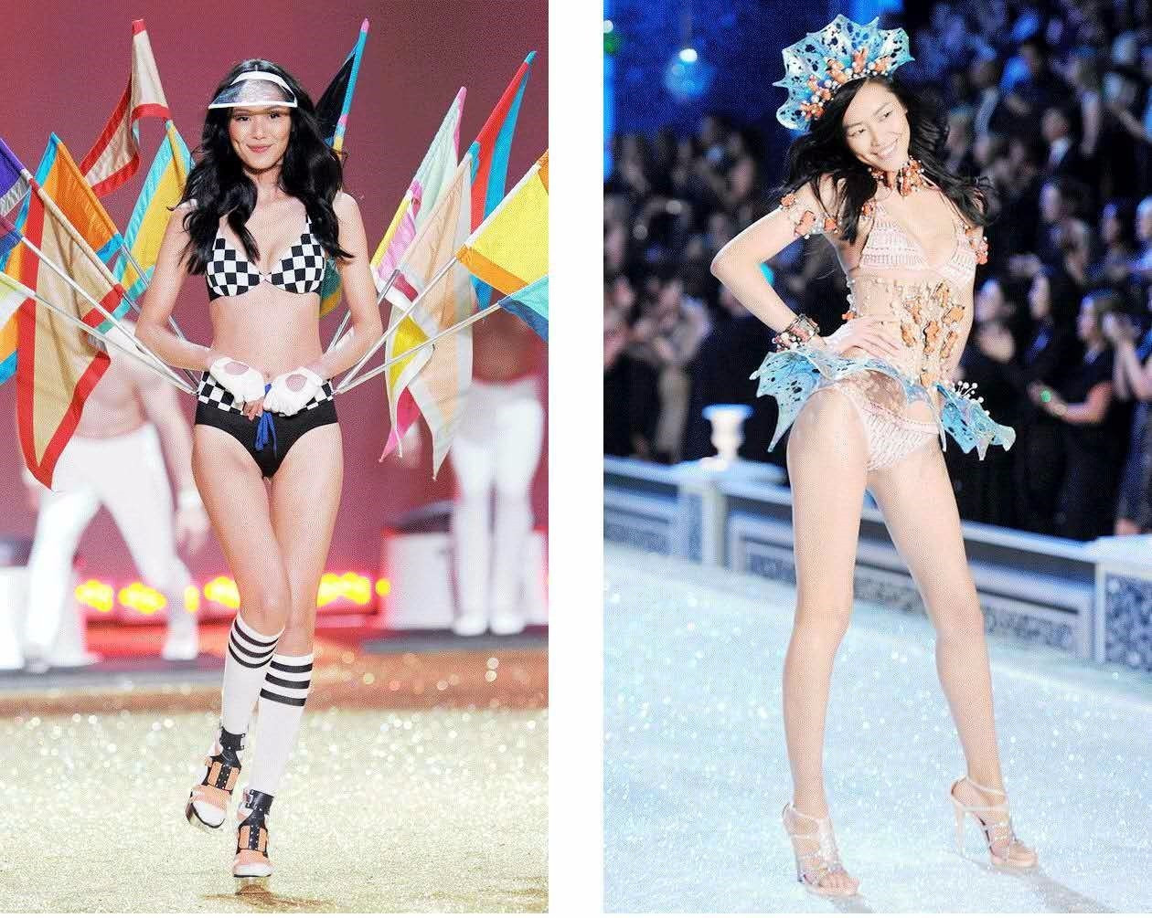 维密刘雯何穗高清图片,维密超模刘雯何穗