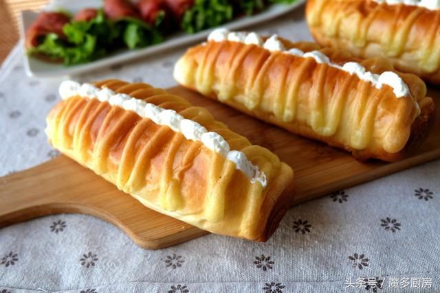 奶油毛毛虫面包松软香甜超好吃,奶油毛毛虫面包
