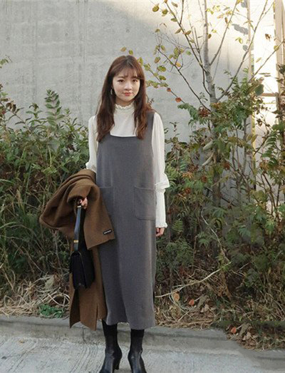 秋冬韩国风穿搭内搭女,韩国冬季穿搭女高级感