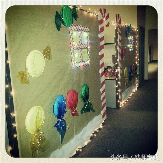 圣诞节主题教室布置,圣诞节布置教室大门