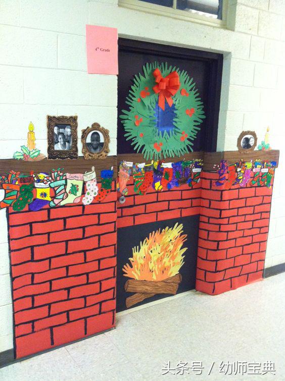 圣诞节主题教室布置,圣诞节布置教室大门