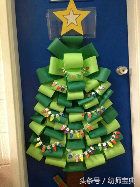 圣诞节主题教室布置,圣诞节布置教室大门