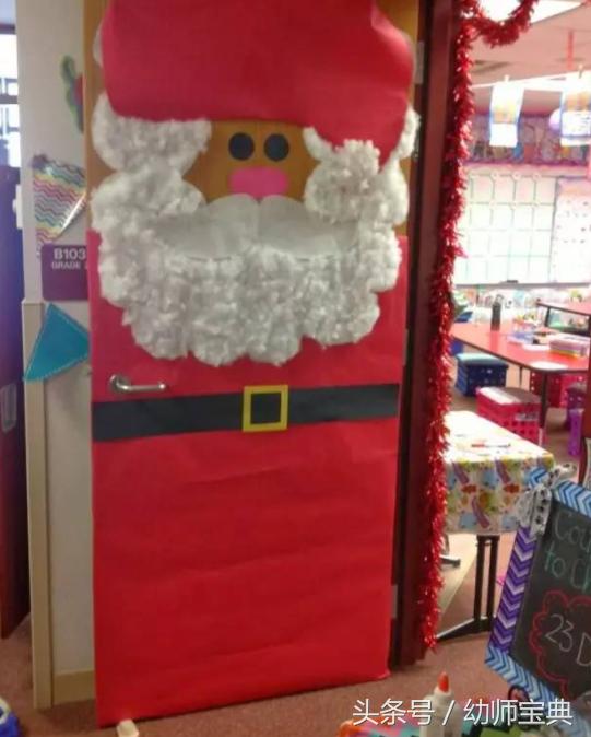 圣诞节主题教室布置,圣诞节布置教室大门
