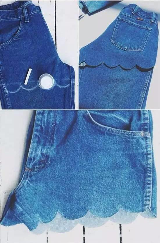 如何把旧牛仔裤变成新的,旧牛仔裤改变上衣
