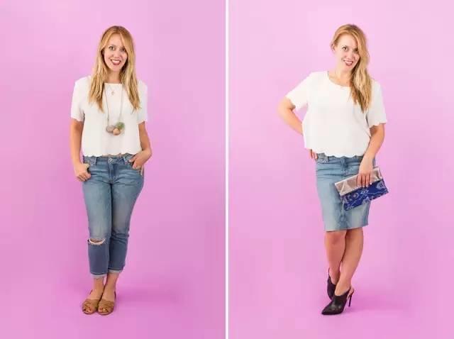 如何把旧牛仔裤变成新的,旧牛仔裤改变上衣