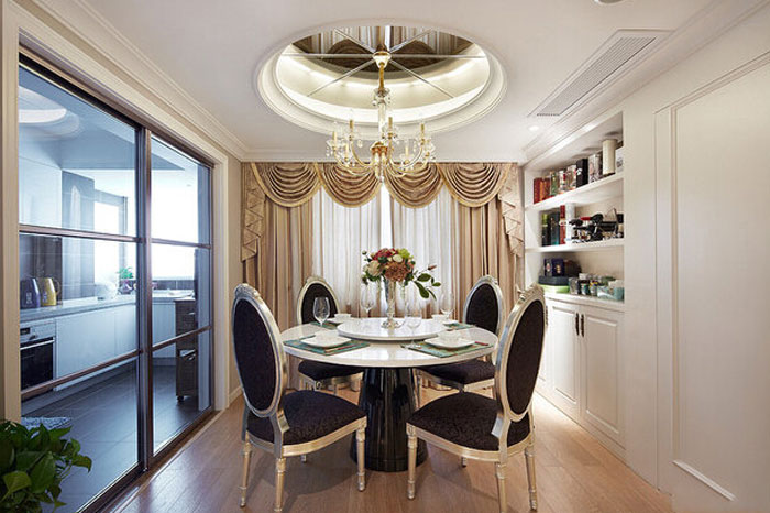 旧中式轻奢风格装修案例,青杉装修