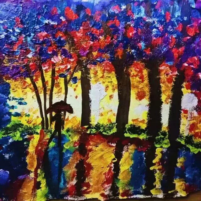 历城二中文化墙,手绘二年级作品