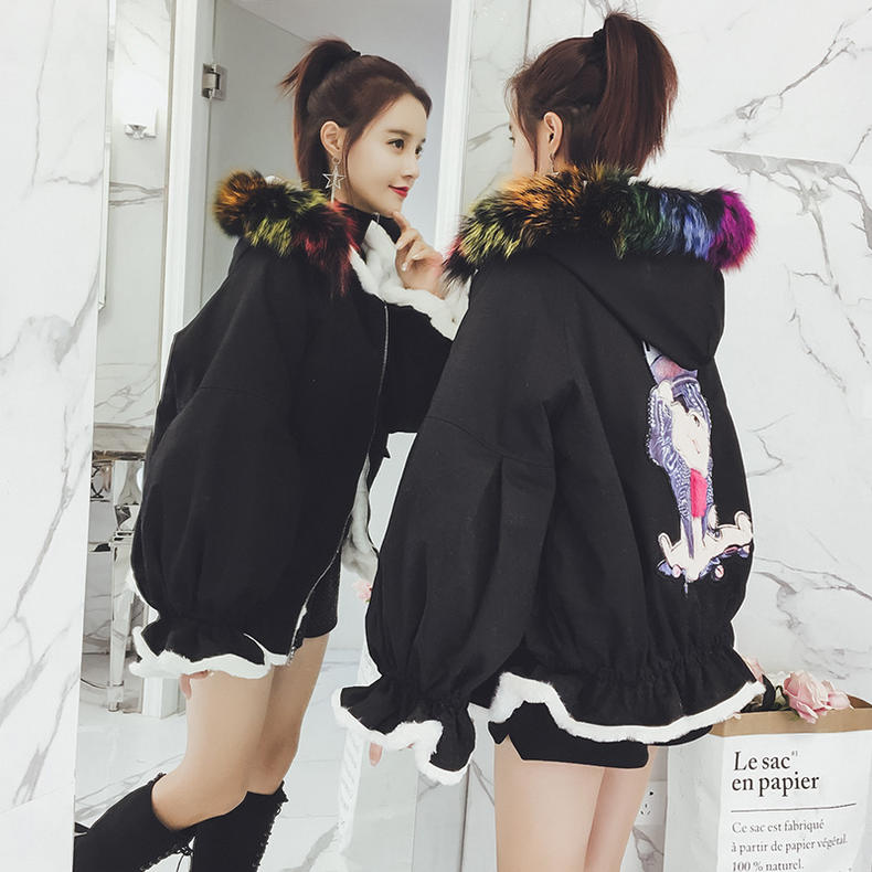 冬装穿搭oversize棉服,时髦棉服保暖显高百分百的女人味